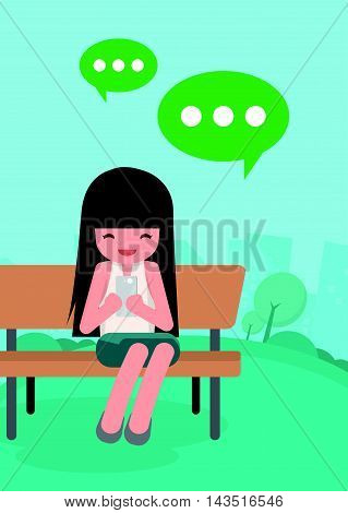 Women using smart phone and browse for internet