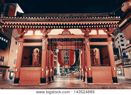 TOKYO, JAPAN - MAY 15: Temple portal in temple on May 15, 2013 in Tokyo. Sensoji Temple, founded in 645 CE, making it the oldest temple in Tokyo.