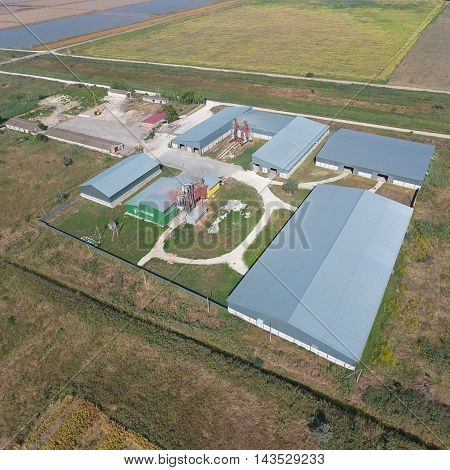 Hangar Of Galvanized Metal Sheets For Storage Of Agricultural Products