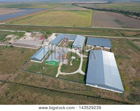 Hangar Of Galvanized Metal Sheets For Storage Of Agricultural Products