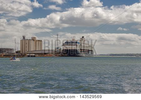 Southampton/UK. 21st August 2016. Cruise ship Mein Schiff 1 moored up in Southampton prior to an afternoon cruise to Europe.