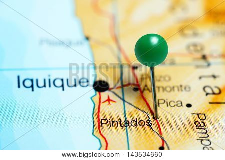Pintados pinned on a map of Chile