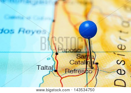 Refresco pinned on a map of Chile