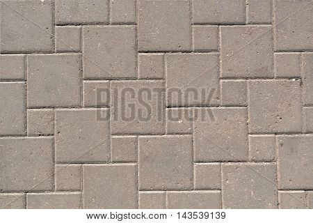 Texture of road surface made grey pave stones