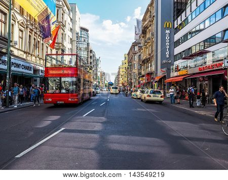 Friedrickstrasse (frederick Street) In Berlin (hdr)