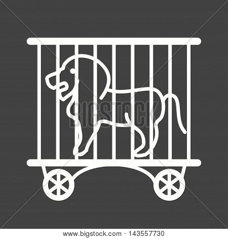 Circus, lion, stage icon vector image. Can also be used for circus. Suitable for mobile apps, web apps and print media.