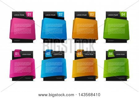 Colorful 3D text placeholders set with design and color alternative for your designs