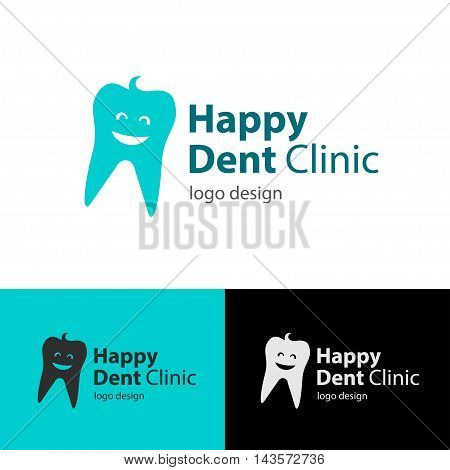 Logo design Happy Dent Clinic, vector art for web and print