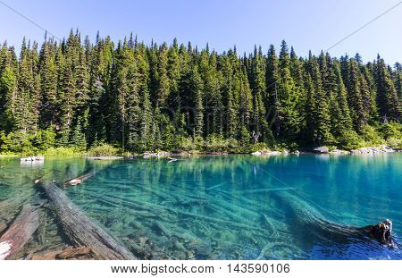 Hike on Garibaldi Lake near Whistler, BC, Canada.