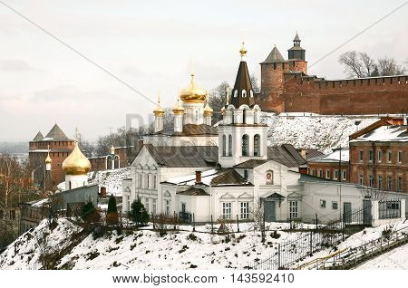 Autumn view Church of Elijah the Prophet in Nizhny Novogorod Russia
