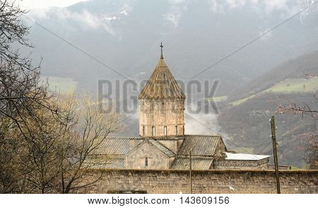 Ancient monastery Tatev in the mountains of Armenia. Was founded in year 906. 