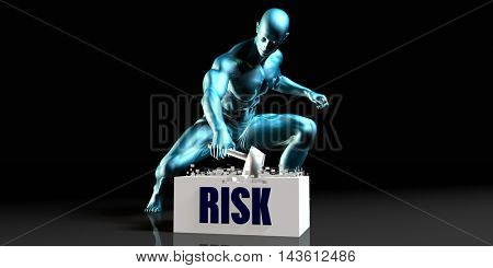 Get Rid of Risk and Remove the Problem 3D Illustration Render