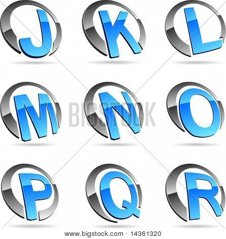 Ensemble d'icônes vectorielles lettre ces logos.
