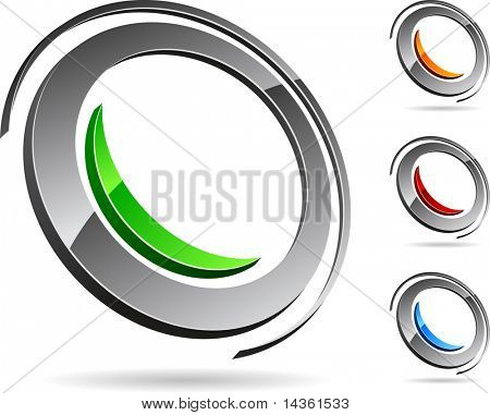 Abstrato tais logotipos de empresa 3d vector icons.