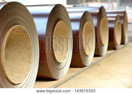 Prepainted Galvanized coils in warehouse