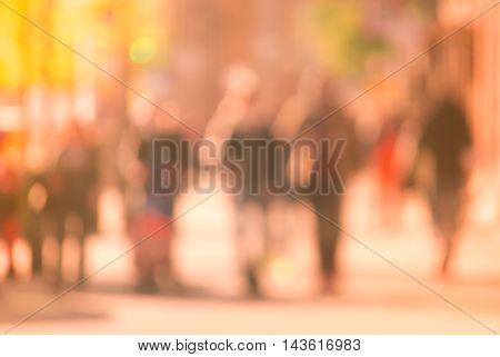 City commuters at sunset. Blurred background image for business, modile apps, and other uses.