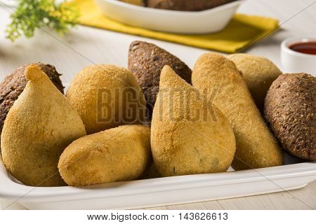 Mixed Brazilian Snack On The Table.
