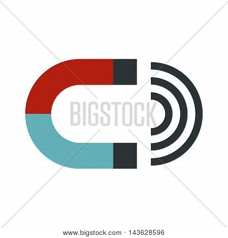 Magnet icon in flat style on a white background