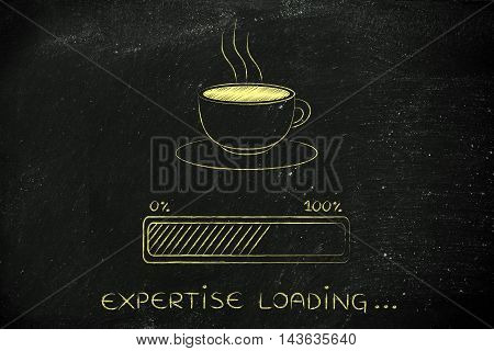 Coffee Cup & Progress Bar Loading Expertise