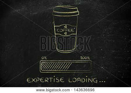Coffee Tumbler And Progress Bar Loading Expertise