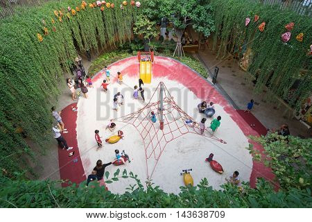 Bangkok, Thailand - August 21, 2016:Central Festival East Ville was opening 27 Nov 2015, a large open shopping
street. The project centers open (open-air) , the largest in Southeast Asia . 