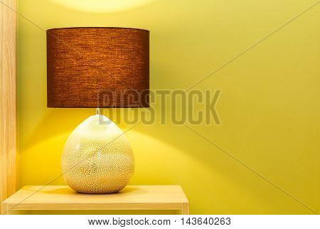 Lighting in the bedroom light yellow beautiful.