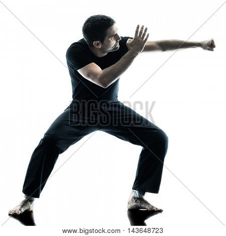 man krav maga fighters fighting isolated