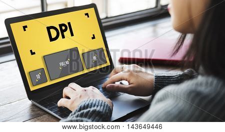 Dots Per Inch Resolution Pixel Monitor Digital Art Concept
