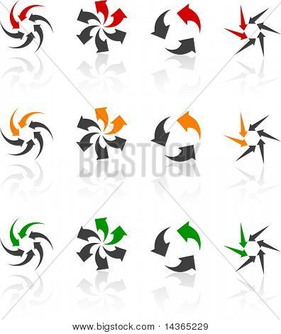 Abstract vector icons dergelijke logo's.