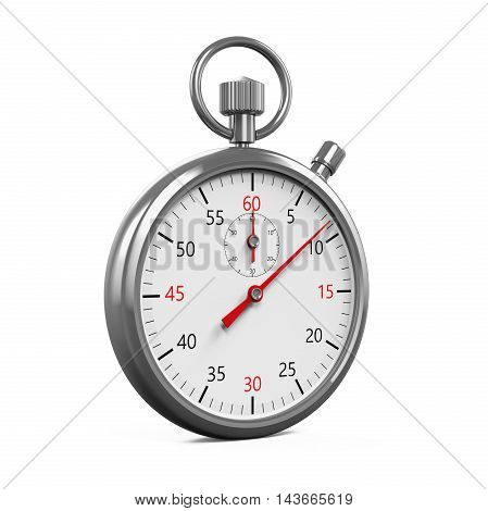 Stopwatch Timer isolated on white background. 3D render