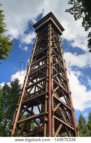 Goetheturm - Largest wooden tower in Germany Frankfurt am Main Hesse Germany