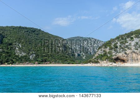beautiful sea in orosei gulf in sardinia italy