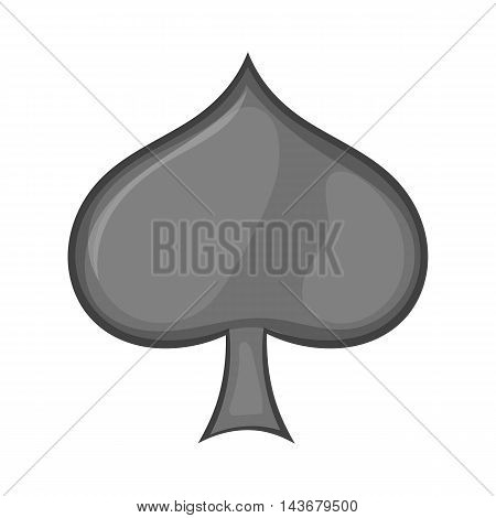 Card suit spades icon in cartoon style isolated on white background. Game symbol