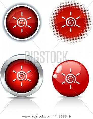 Sun kauniit napit. Vektori esimerkki.