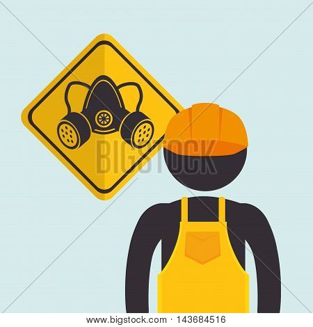 avatar worker protection tool vector illustration design