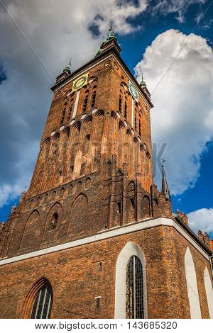 St. Catherine's Church (Kosciol sw. Katarzyny) the oldest church in Gdansk Poland