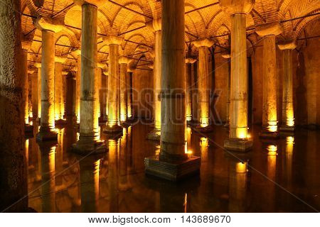 Basilica Cistern In Istanbul City