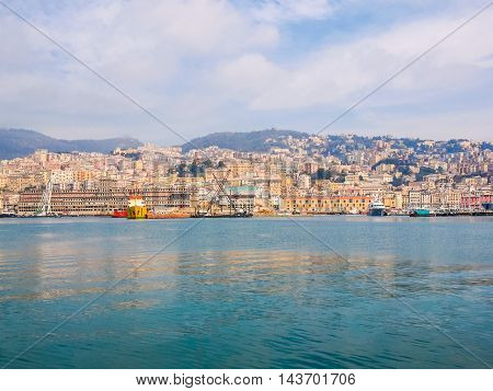 Porto Vecchio Old Harbour In Genoa (hdr)