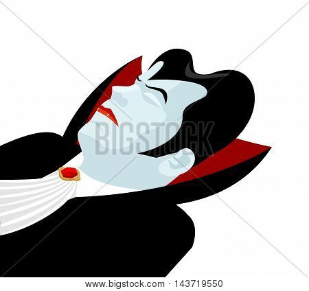 Dracula Sleep. Count Dracula On White Background