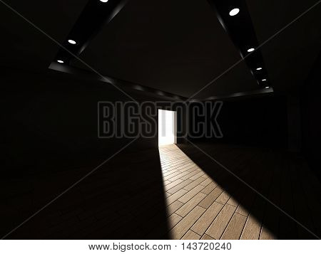 empty modern place contemporary interior 3D rendering