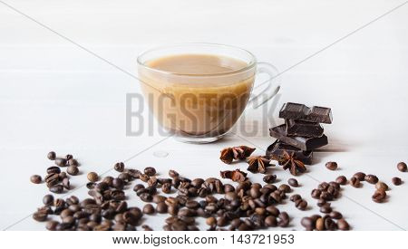 Anis and black chokolate on the tab