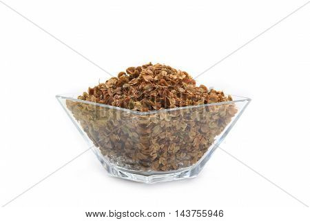 sorrel in glasswares on a white background