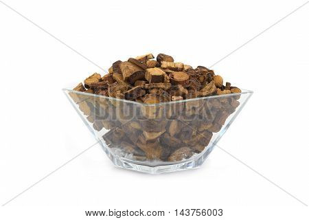 sorrel in glasswares on a white background