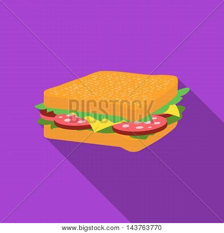 Sandwich vector illustration icon in flat design