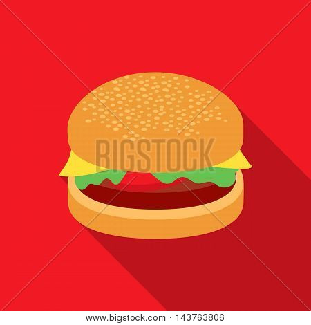 Burger vector illustration icon in flat design