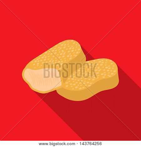 Nuggets vector illustration icon in flat design
