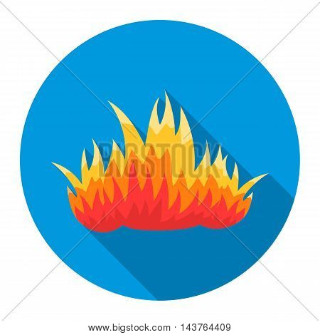 Fire icon flat style. Single silhouette fire equipment icon from the big fire Department flat - stock vector