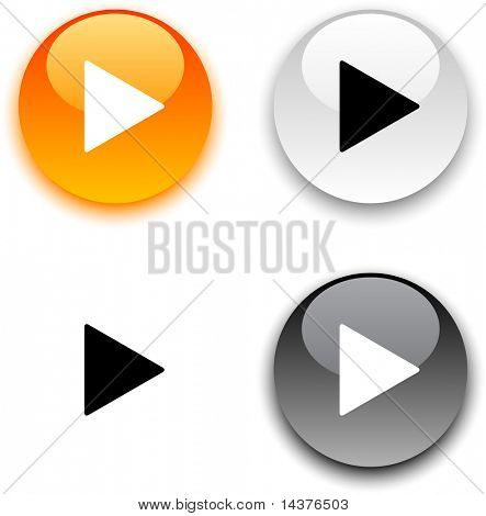 Pelaa kiiltävä kierroksen vektori painikkeita.