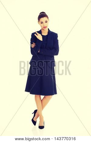 Anoyed and displeased businesswoman