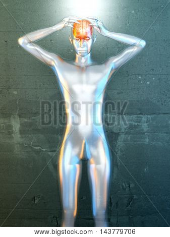 Mental power and creativity. 3d rendered Illustration.